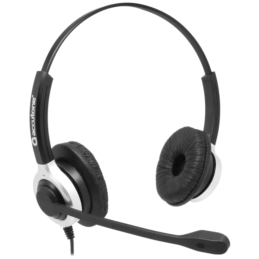 Accutone Audio WB610MKII Binaural Headset - Noise Cancelling - QD Connector