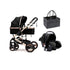 3 in 1 Belecoo OG Q3 Model Set (BLACK) + Diaper Caddy Bag