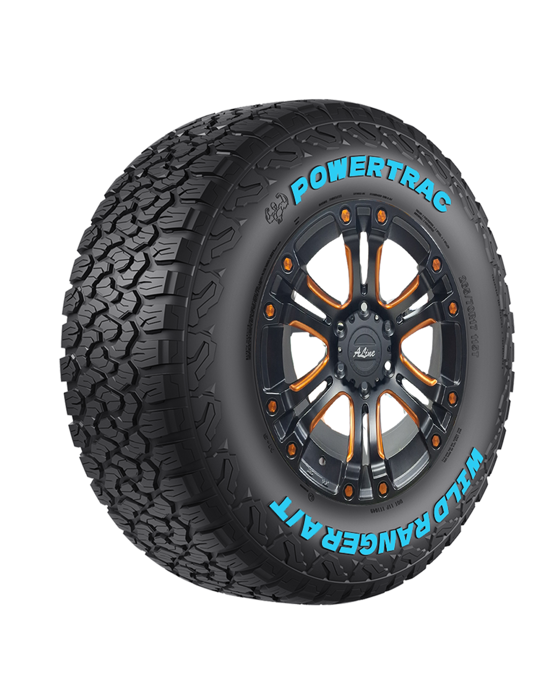 6/139/17"/17X9J/ET10 Granite with 265/65R17 Powertrac Wildranger
