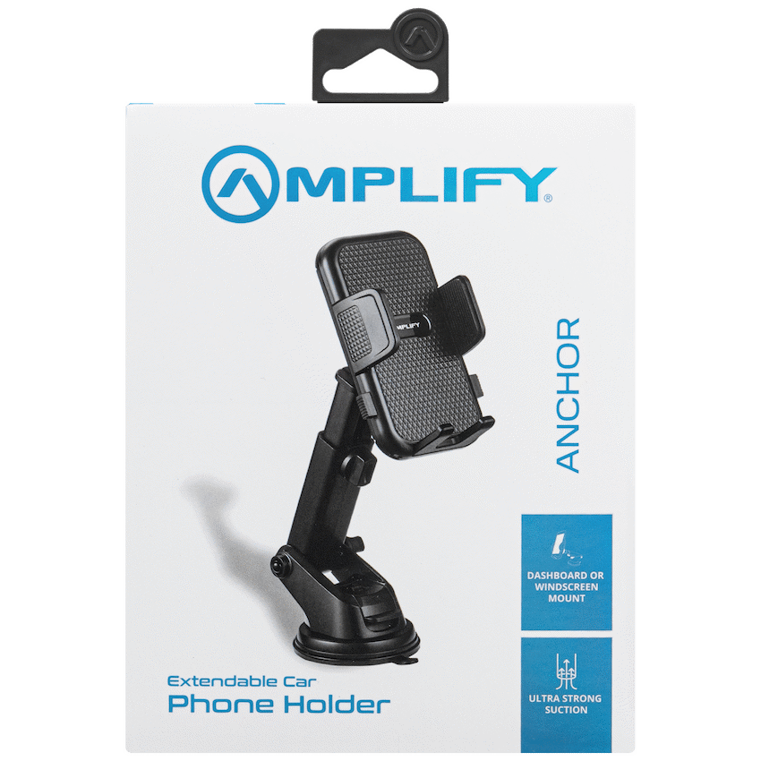 Amplify Amplify Anchor Series Extendable Car Dash Mount Phone Holder - Black