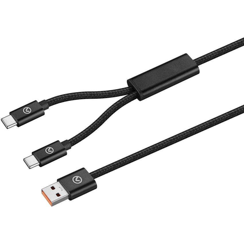 Amplify Amplify Linked Series USB to 2 x USB-C Braided Cable 60W 1.2m - Black
