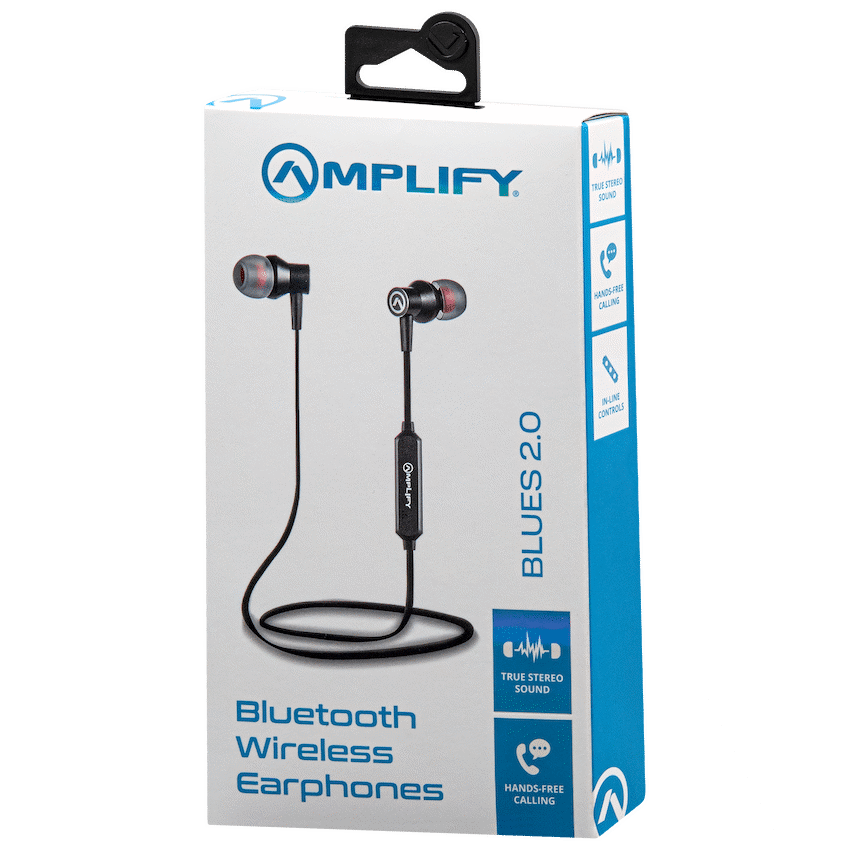 Amplify Audio Amplify Blues 2.0 Bluetooth Earphones - Solid Black