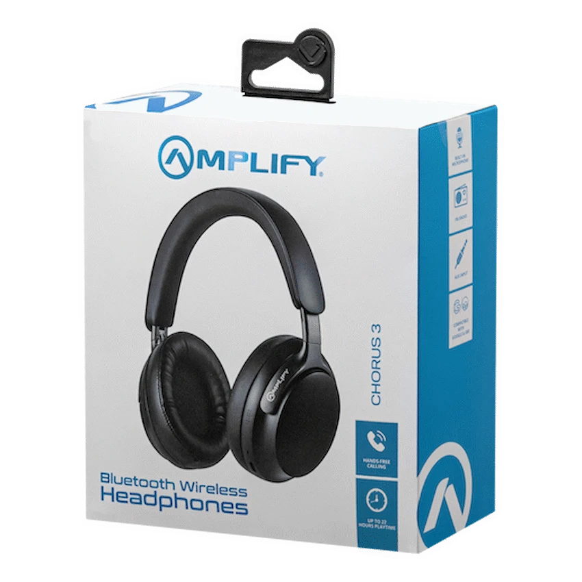 Amplify Audio Amplify Chorus 3 Bluetooth Wireless Headphones - Black