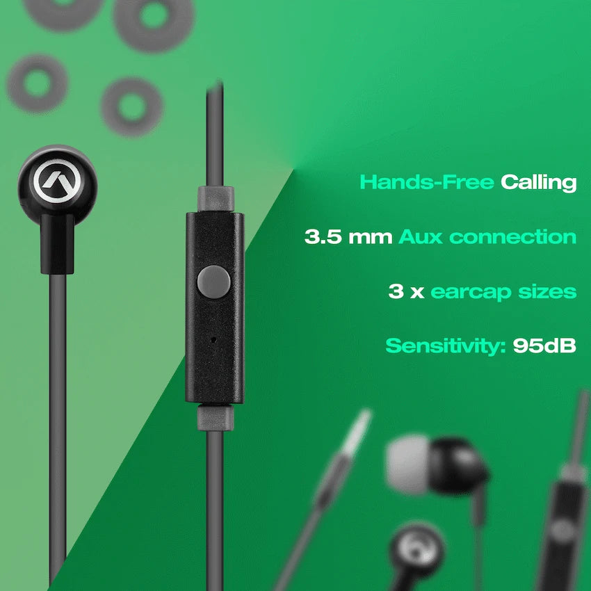 Amplify Audio Amplify Vibe Series Earphones with Mic - Black and Grey