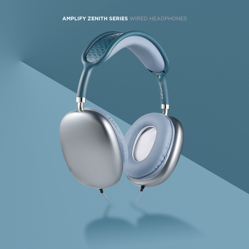 Amplify Audio Amplify Zenith Series Aux Headphones - Blue