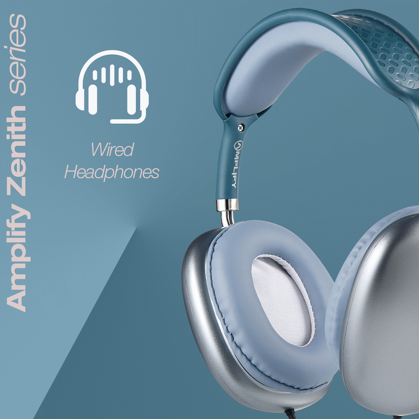 Amplify Audio Amplify Zenith Series Aux Headphones - Blue