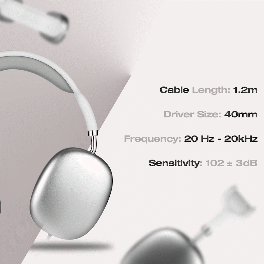 Amplify Audio Amplify Zenith Series Aux Headphones - White