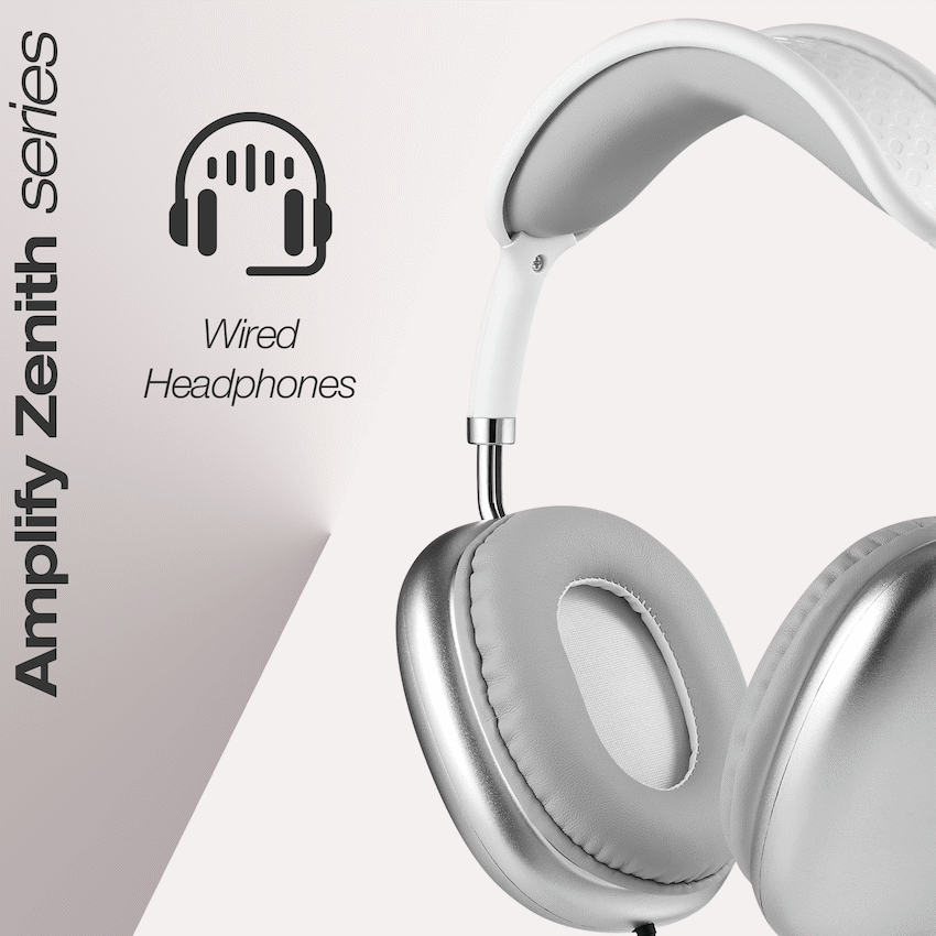 Amplify Audio Amplify Zenith Series Aux Headphones - White
