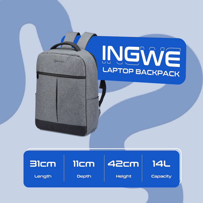 Amplify Bags Amplify Ingwe 15.6"Laptop Backpack Black/Charcoal
