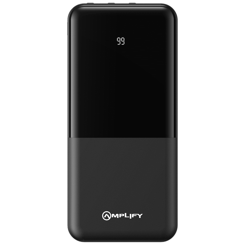 Amplify Mobile Accessories Amplify 10000mAh Power Bank with Integrated Cables - Black