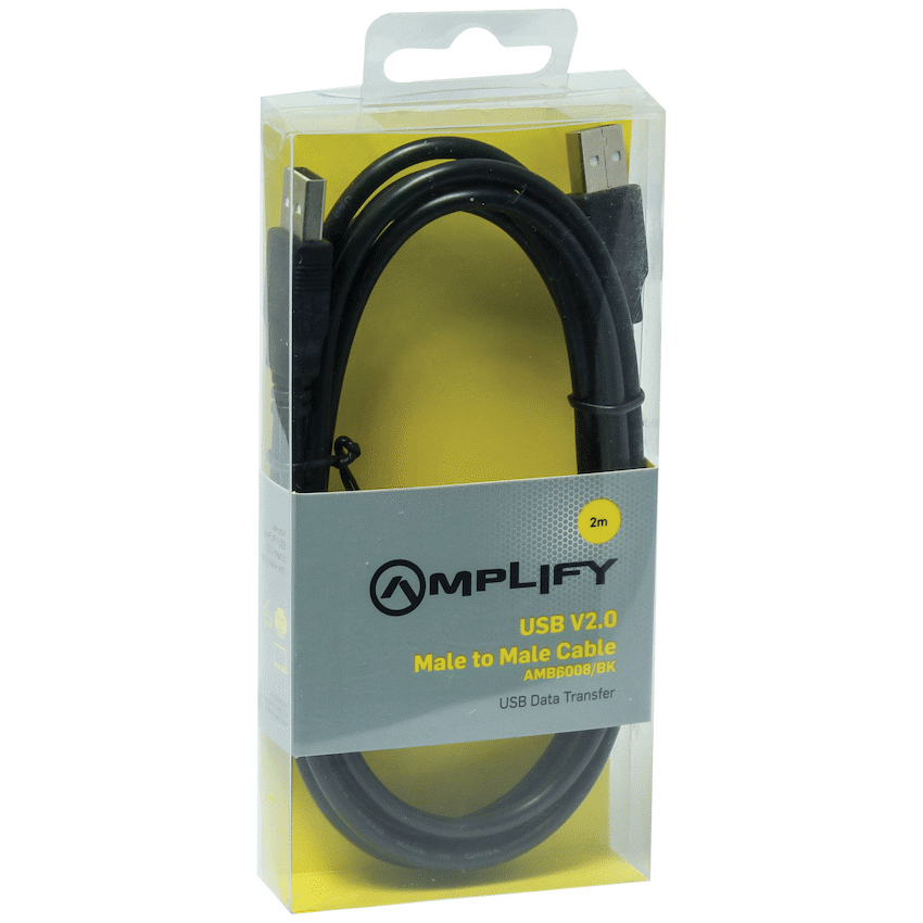 Amplify Mobile Accessories Amplify Cable - USB 2.0 AM to AM 2m