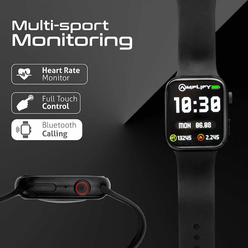 Amplify Wearables Amplify Challenge Series Square Smartwatch - Black