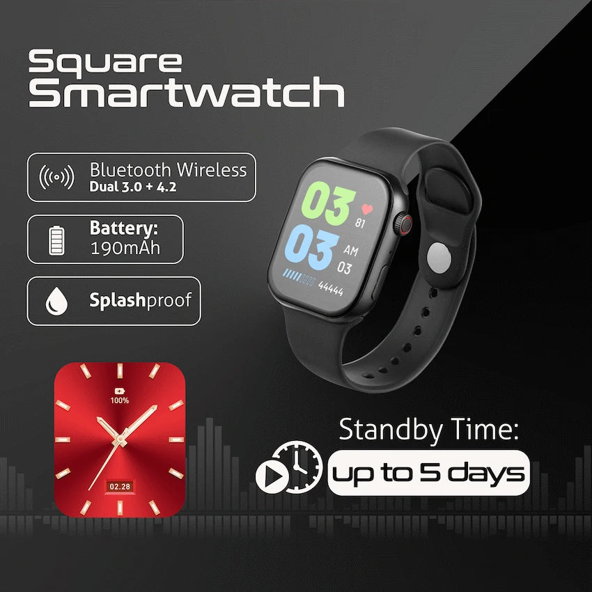 Amplify Wearables Amplify Challenge Series Square Smartwatch - Black