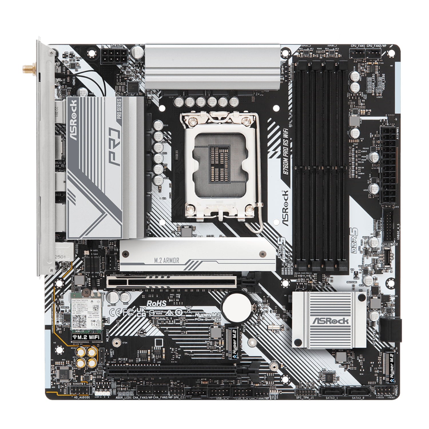 ASRock ASRock B760M Pro RS WiFi Intel LGA 1700 MATX Gaming Motherboard