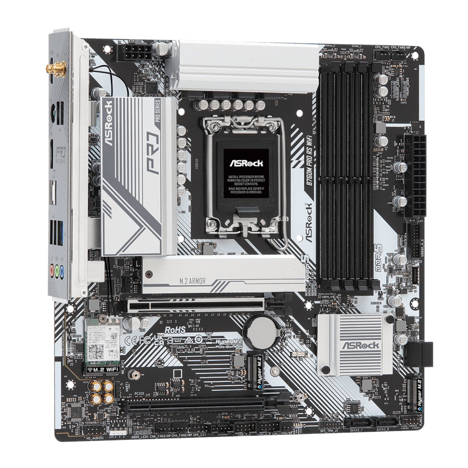 ASRock ASRock B760M Pro RS WiFi Intel LGA 1700 MATX Gaming Motherboard