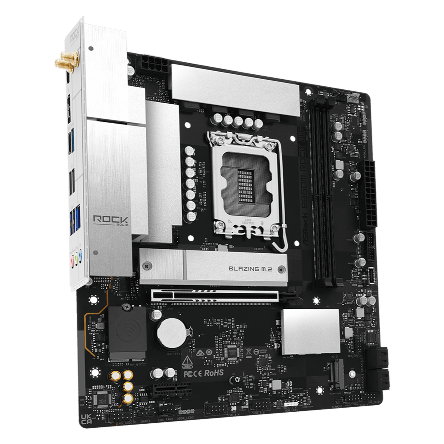 ASRock ASRock B860M Rock WiFi Intel LGA1851 MATX Gaming Motherboard