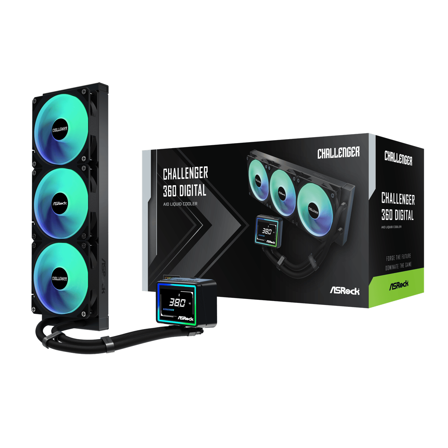 ASRock ASRock Challenger 360 Digital AIO Liquid Cooler - Black