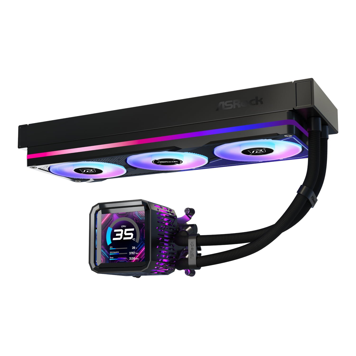ASRock ASRock Phantom Gaming 360 LCD All-in-one Liquid CPU Cooler - Black