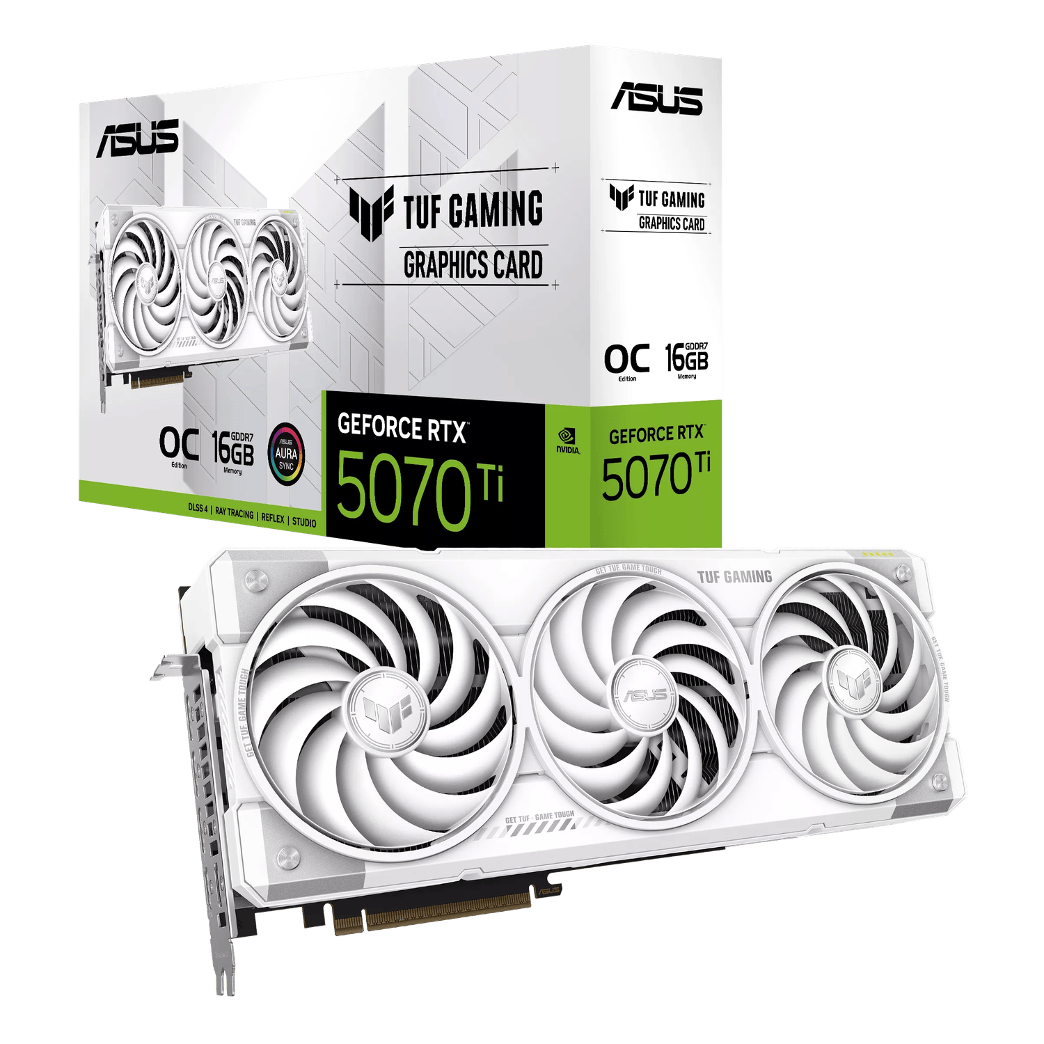 ASUS ASUS GeForce RTX 5070Ti TUF GAMING 16GB OC White Graphics Card