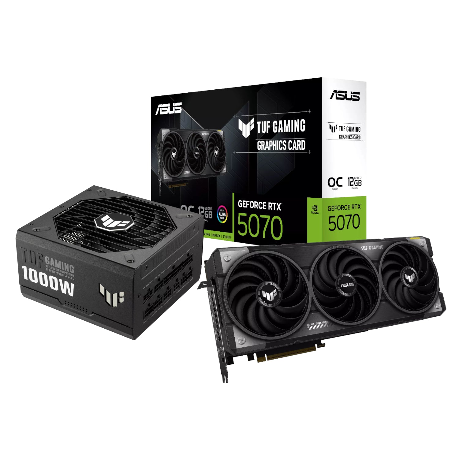 ASUS Asus TUF Gaming GeForce RTX 5070 OC Edition and 1000W 80 PLUS Gold Modular Power Supply Bundle 