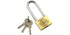 Autogear Brass Padlock With 3 X Keys