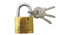 Autogear Brass Padlock With 3 X Keys