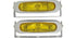 Autogear Slimline Oval Lamp - Yellow/Clear