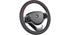 Autogear Steering Wheel Cover 38Cm Black/Red