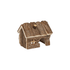 Flamingo Small House Gritty Wood Small Animal Habitat (14.5 X 11 X 11.5cm)