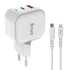 Snug USB/Type-C Wall Charger 35W with MFI Cable - White