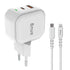 Snug USB/Type-C Wall Charger 35W with MFI Cable - White