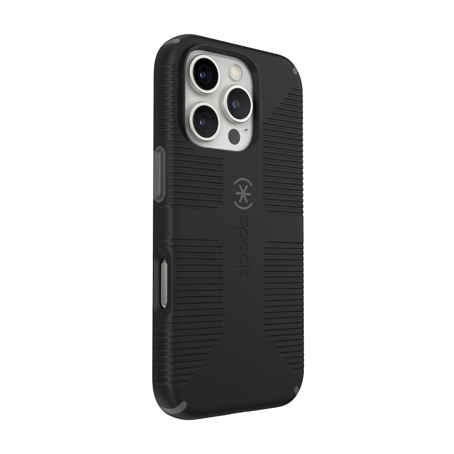 Speck Candyshell Grip MagSafe Case - Apple iPhone 16 Pro - Black & Slate Grey