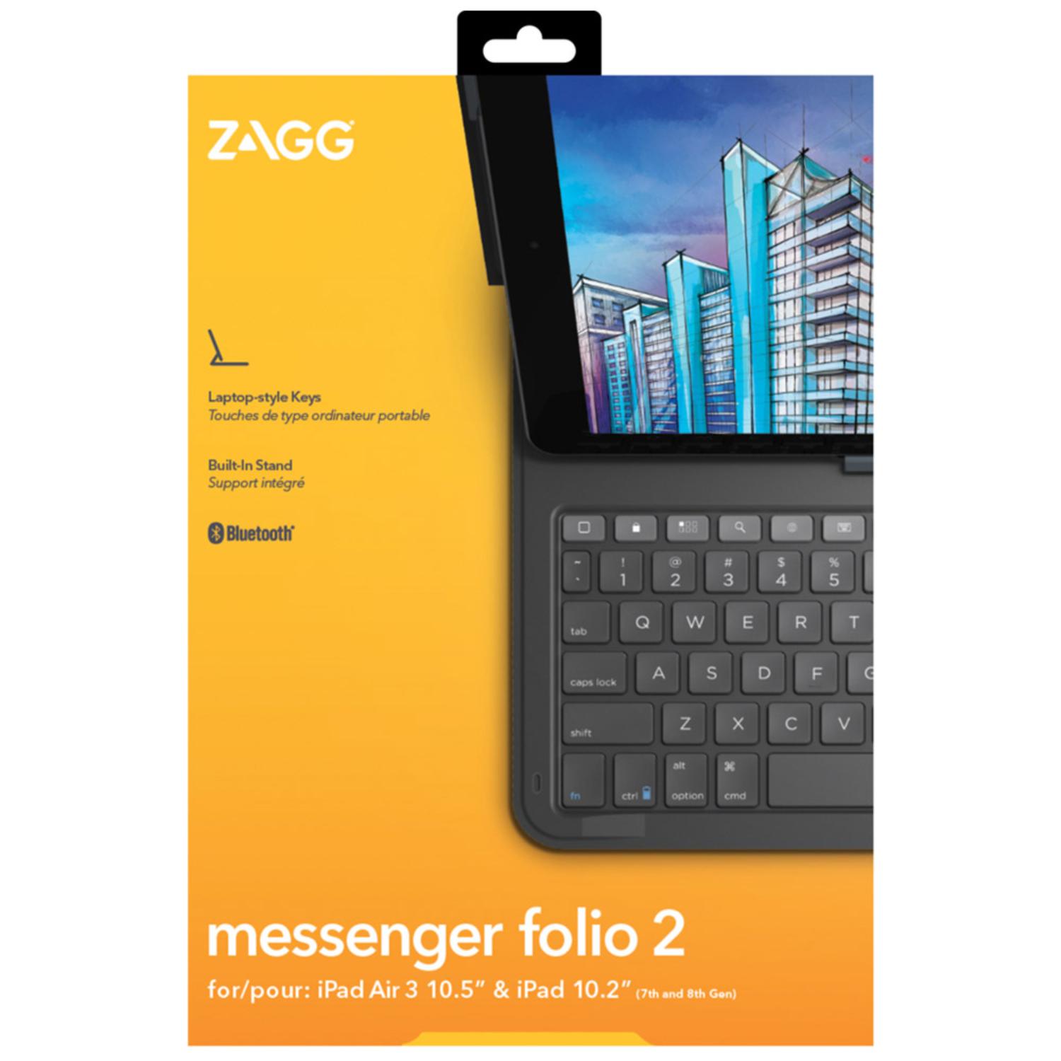 Zagg Messenger Folio 2 - Apple iPad 10,2(21/20/19) UK - Grey