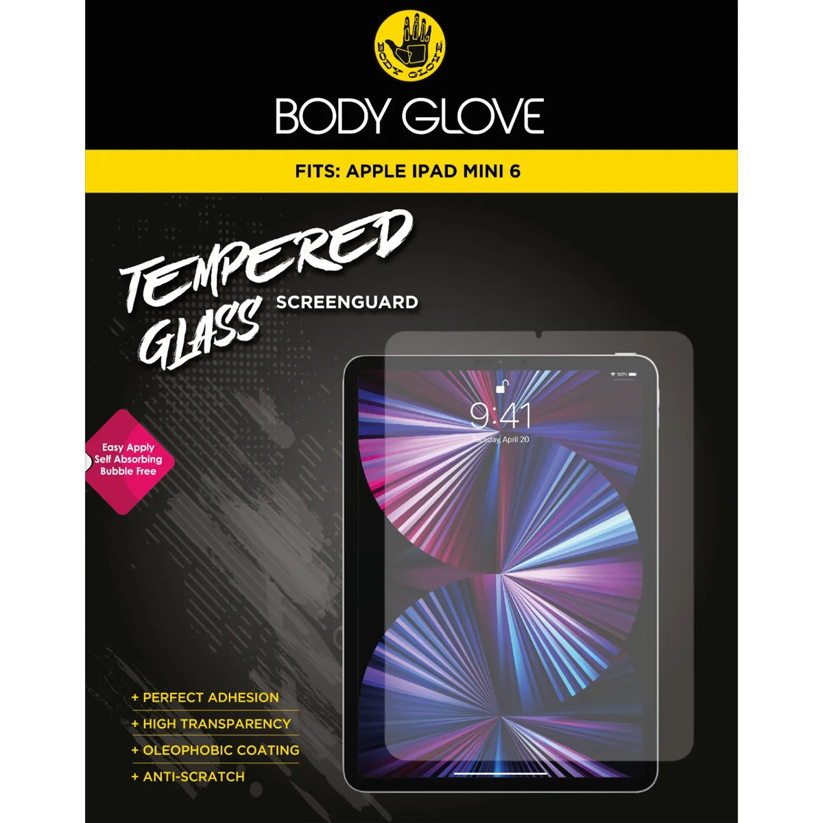 Body Glove Tempered Glass Screen Protector - Apple iPad mini A17 Pro / 6th Gen (2024/2021) - Clear