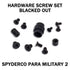 AWT Black Stainless Replacement Hardware Screw Kit for Spyderco Para Military 2