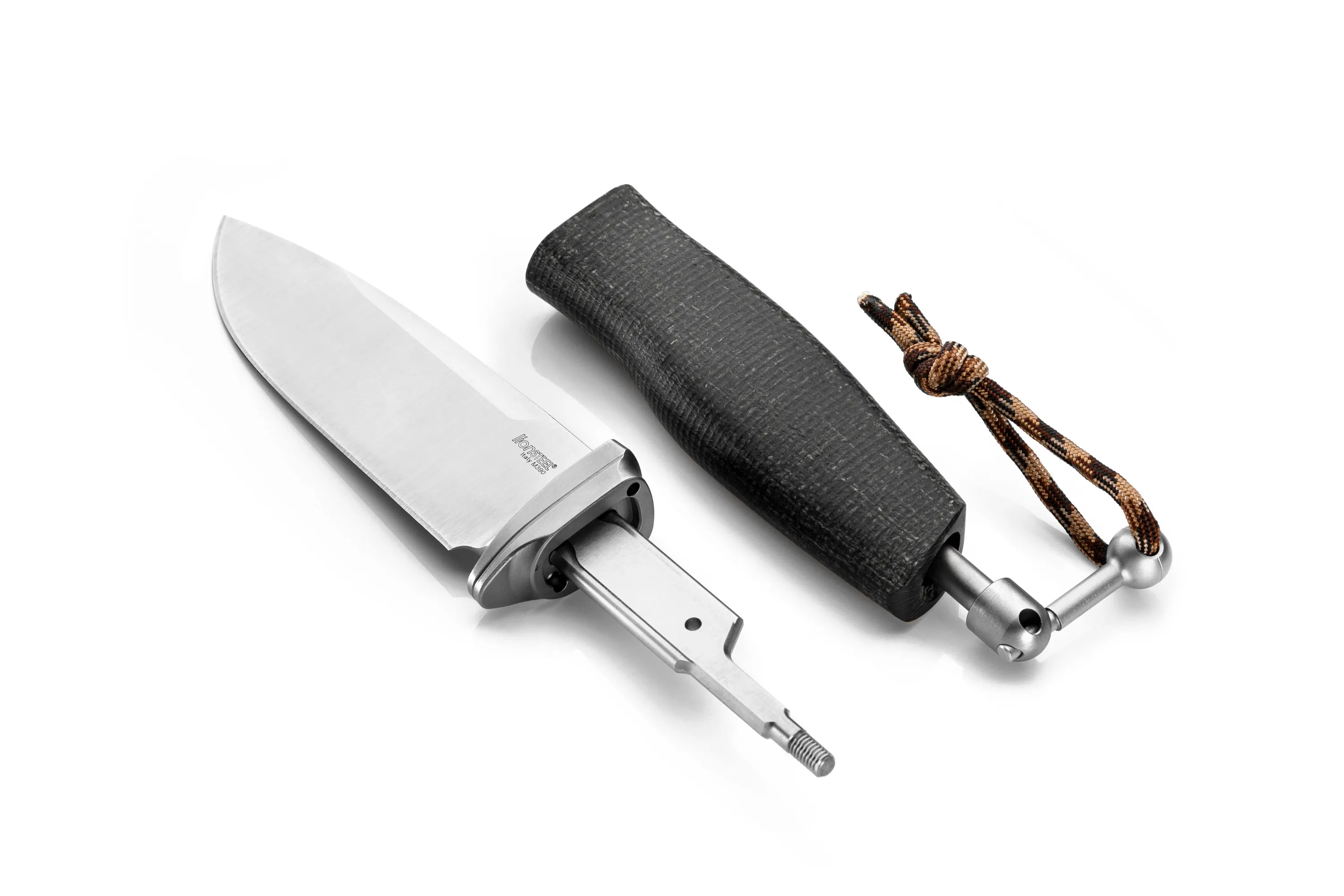 LionSTEEL Acha Black Burlap Micarta AH BLB
