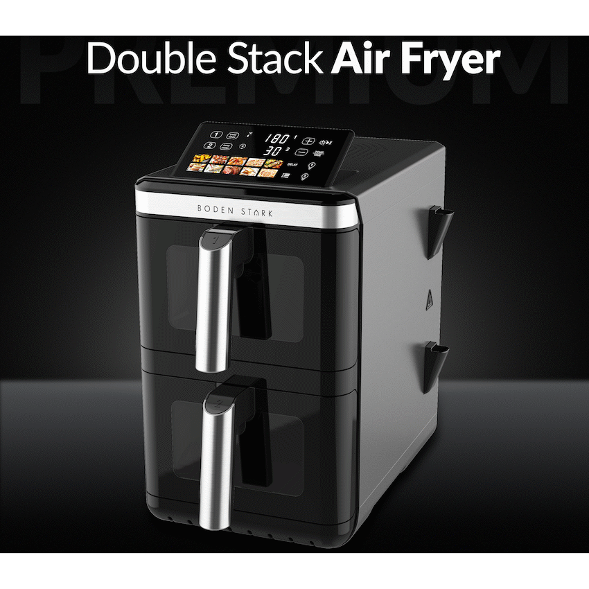 Boden Stark Boden Stark Double Stack Air Fryer - Black