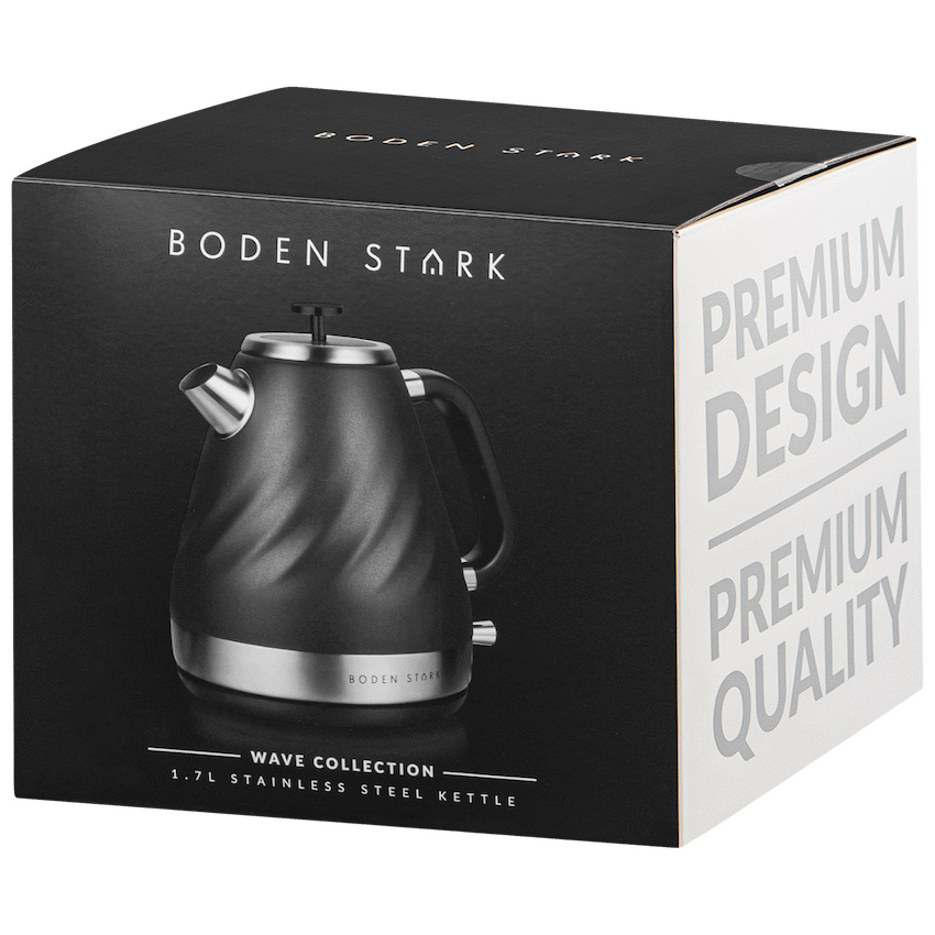 Boden Stark Kitchen and Home Boden Stark 1.7l Stainless Steel Kettle - Charcoal