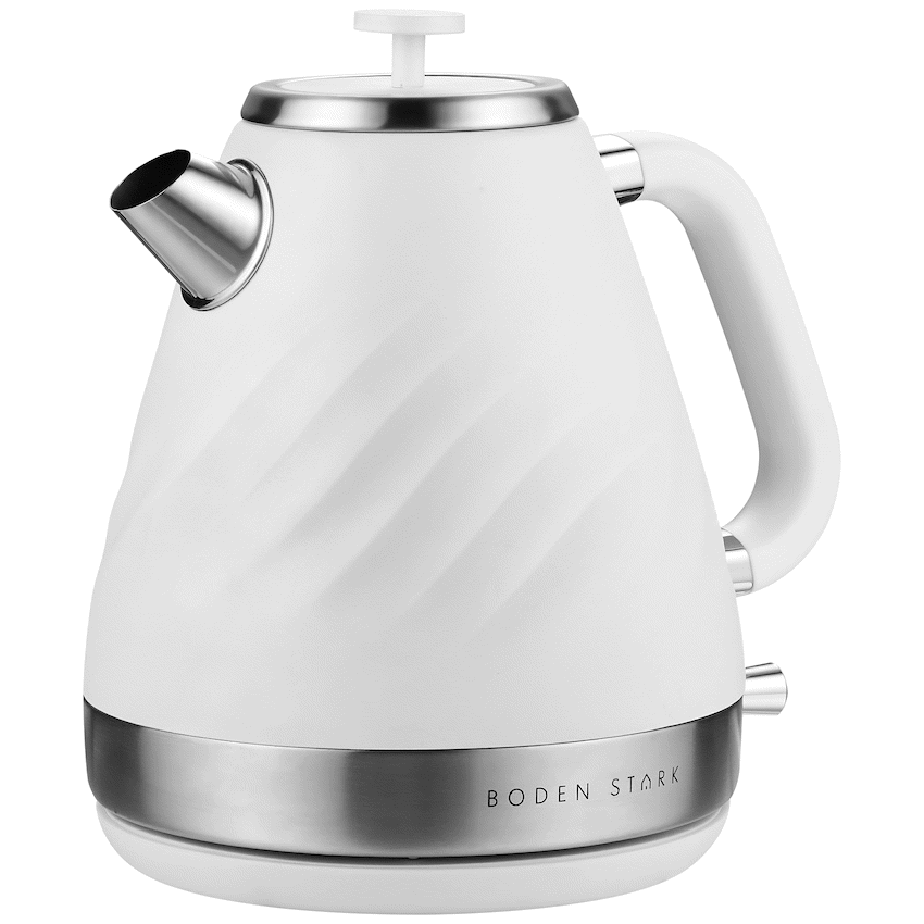 Boden Stark Kitchen and Home Boden Stark 1.7l Stainless Steel Kettle - White