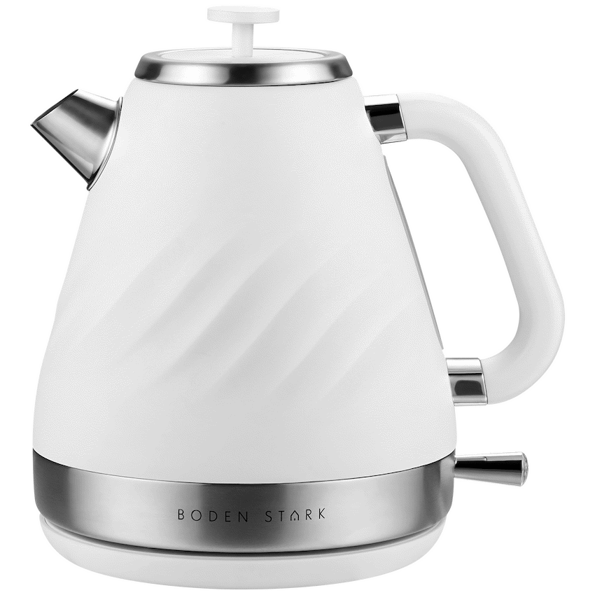 Boden Stark Kitchen and Home Boden Stark 1.7l Stainless Steel Kettle - White