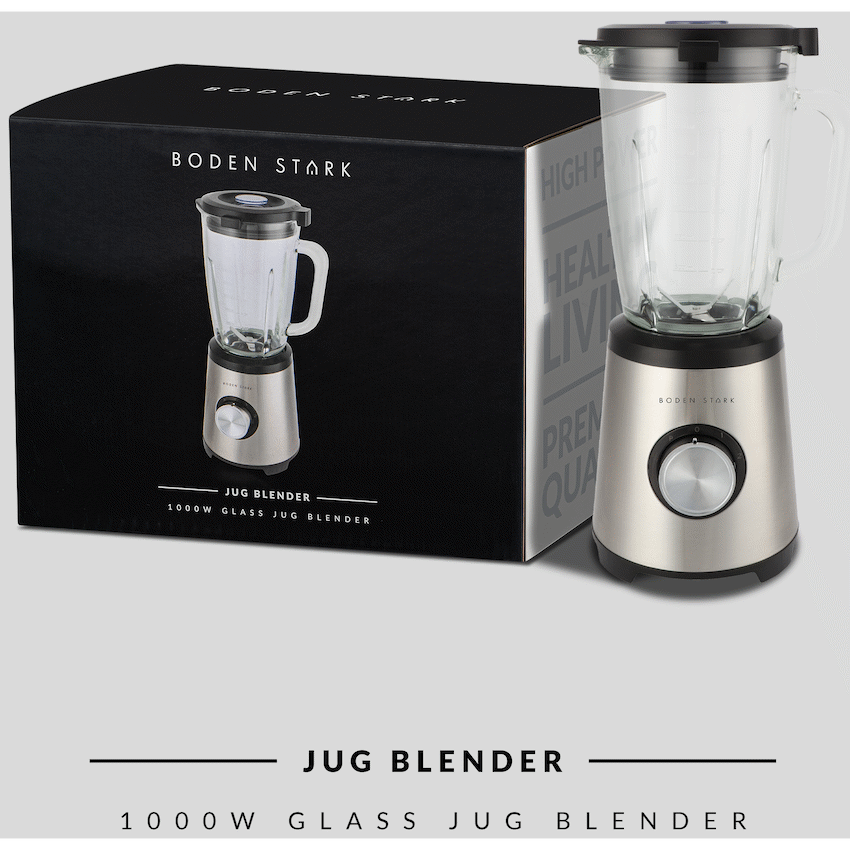 Boden Stark Kitchen and Home Boden Stark 1000w Glass Jug Blender