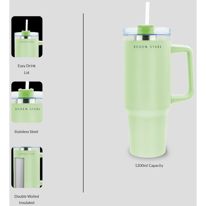 Boden Stark Kitchen and Home Boden Stark 1200ml Travel Mug Green