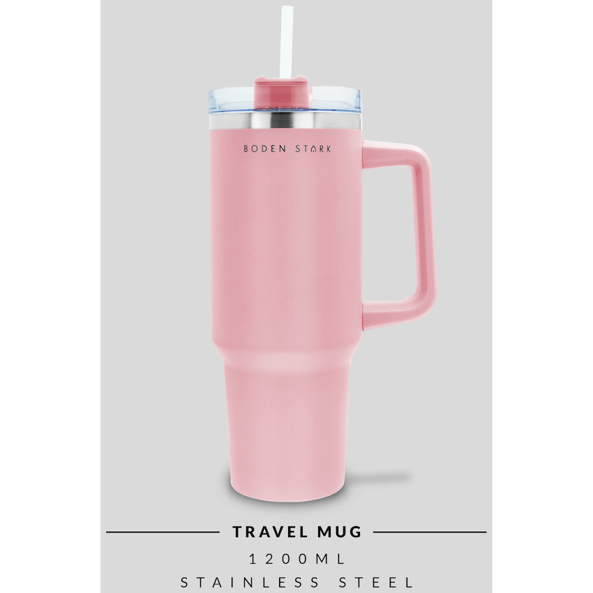 Boden Stark Kitchen and Home Boden Stark 1200ml Travel Mug - Pink