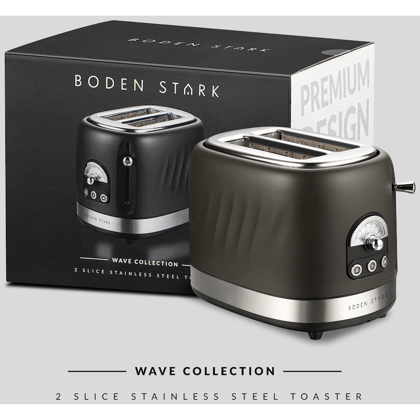 Boden Stark Kitchen and Home Boden Stark 2-Slice Stainless Steel Toaster