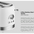 Boden Stark Kitchen and Home Boden Stark 2-Slice Stainless Steel Toaster - White