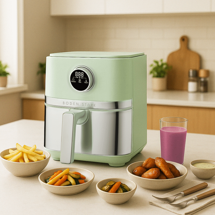 Boden Stark Kitchen and Home Boden Stark 5.0L Digital Air Fryer Green