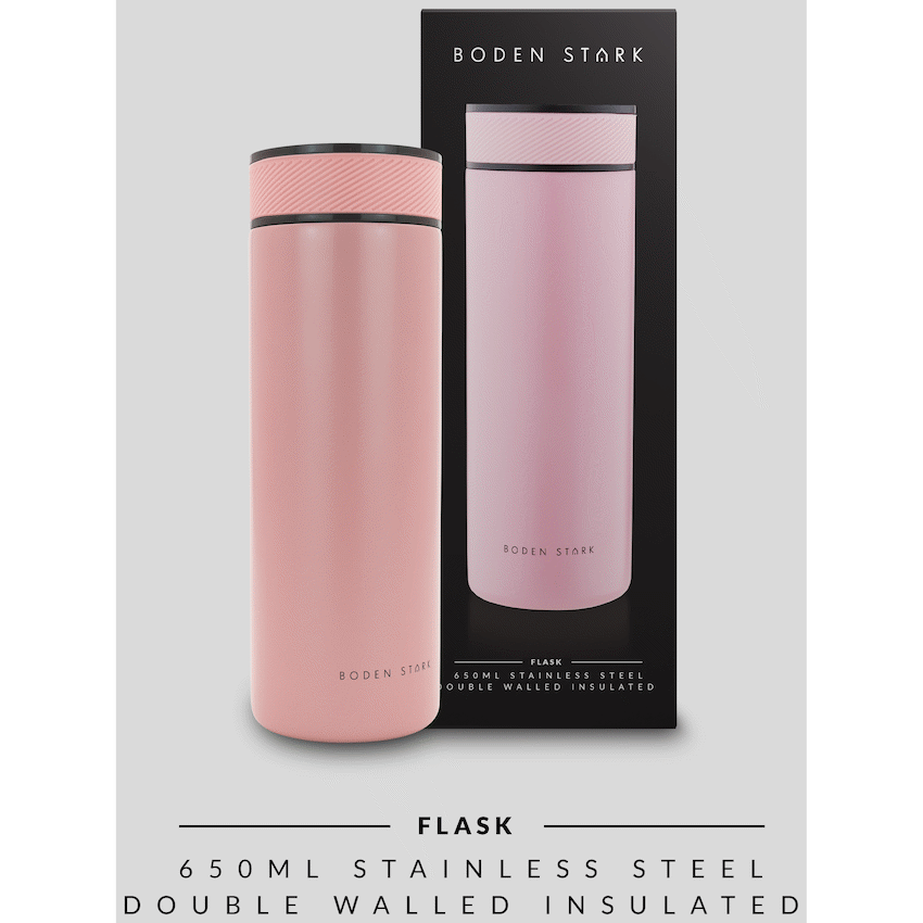 Boden Stark Kitchen and Home Boden Stark 650ml Flask - Pink