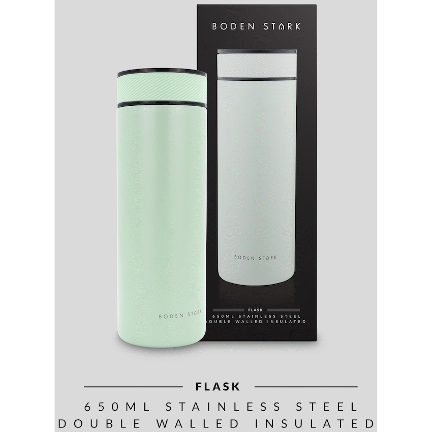 Boden Stark Kitchen and Home Boden Stark 650ml Travel Flask - Green