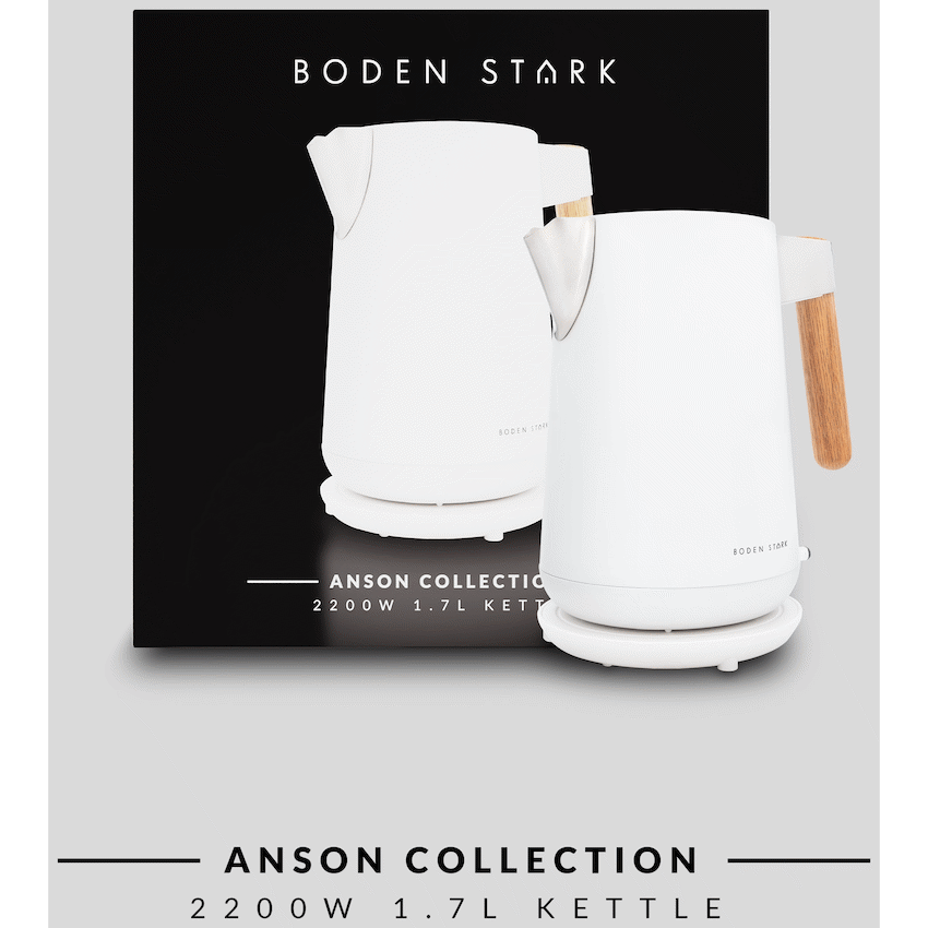 Boden Stark Kitchen and Home Boden Stark Anson Collection 1.7l 2000w SS Kettle - White
