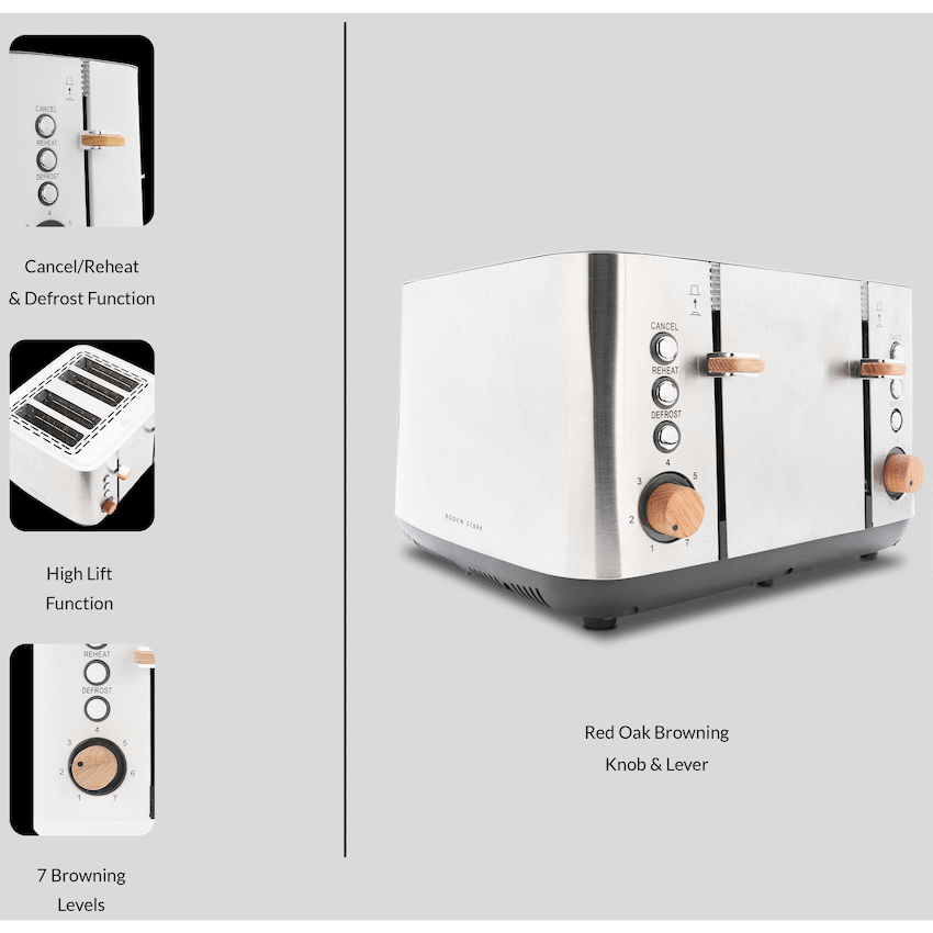 Boden Stark Kitchen and Home Boden Stark Anson Collection 4-Slice SS Toaster